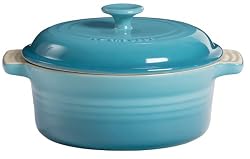 Le Creuset Stoneware 2-Quart Covered Round Casserole, Caribbean