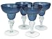 Artland Iris Margarita, 8-Ounce, Slate Blue, Set of 4