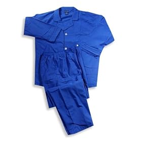 John Ashford - Mens Long Sleeve Broadcloth Pajamas, Indigo