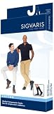 Sigvaris Men's Cotton Ribbed Knee High Socks 20-30mmHg Closed Toe Short Length, X-Large Short, White