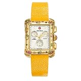 MICHELE Fleur Butterfly Colored Stones Gold-Plated Yellow Galuchat by Michele