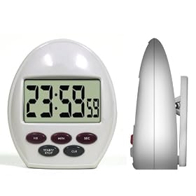 Sunbeam, 91641, 23 Hour, 59 Minute, 59 Second Digital Timer with Clock, White by Clocks