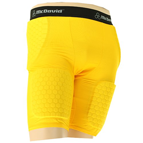 McDavid Mens Thudd Football Compression Shorts 757T Gold Large [Misc.]