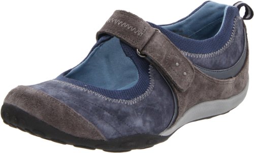 Clarks Women's Pipilo Mary Jane Flat,Denim/Dark Grey,7.5 M US