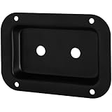 Penn-Elcom D0607K Dish Two 1/4" Jacks Black 3-1/2" x 5-1/8"