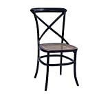 Carolina Cottage Antique Black Toulon Chair, Set of 2
