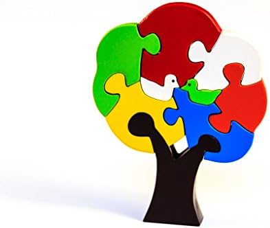 Tree Birds Vertical Puzzle Wooden Hand-crafted Toy