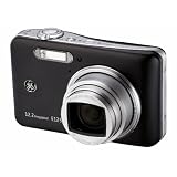 GE E1250TW-BK 12MP Digital Camera with 5X Optical Zoom and 3.0 Inch LCD with Auto Brightness - Black