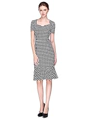 Plaid Print Mermaid Cotton/Polyester Bodycon Dress/Evening Dress/Prom Dress/Party Dress/Wedding Dress 