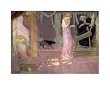 Sleeping Beauty: The Princess Pricks Her Finger by John Dickson Batten. Size 15.97 inches width by 11.44 inches height. High Quality Art Poster Print