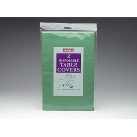Pack of 2 Green Paper Square Tablecovers