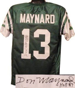Don Maynard Signed New York Jets Jersey - HOF 87