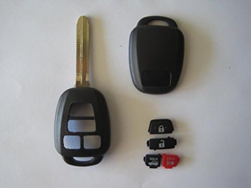 13 2013 Toyota Camry Remote Case Blank Shell Housing 4 Buttons Uncut Blade Replacement for Hyq12bdm Hyq12bel (No Electronics)