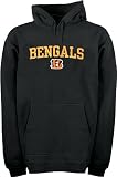 Cincinnati Bengals NFL Adult Black Big Break Embroidered Hooded Sweatshirt By VF ImageWear