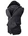 H2H Mens Fashion Slim Fit Lightweight Sleeveless Hoodies