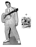 *FAN PACK* - ELVIS WITH GUITAR HANGING AROUND NECK - LIFESIZE CARDBOARD STAND-IN (CUTOUT / STANDEE / STANDUP) - INCLUDES 8X10" (25X20CM) STAR PHOTO - FAN PACK #146IMAGE