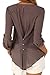 Happy Sailed Women 2018 Casual Chiffon Button V Neck Blouses Shirts,Small Grey