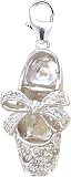 14k Gold Diamond Ballet Slipper Charm (1/10 cttw)