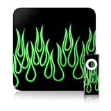 Green Neon Flames Design Apple TV Skin Decal Protective Sticker