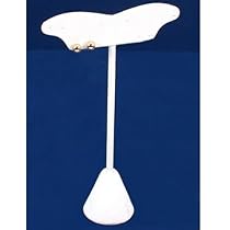 White Leather Earring Stand 5 Pairs Jewelry Display