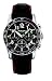 Police Fast Lane gents black leather strap with black chrono dial watch