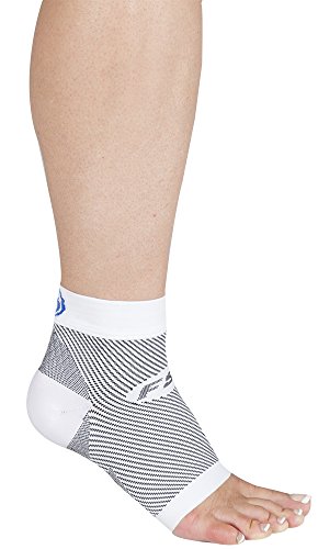 OrthoSleeve FS6 Compression Foot Sleeve, White, Large