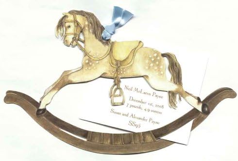 Rocking Horse Die-cut Card, Pack of 10