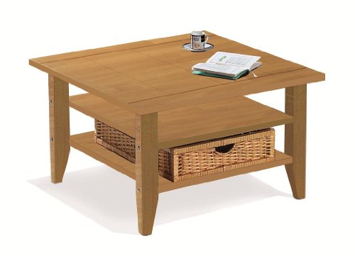 Couchtisch 80 cm quadratisch mit Ablage MDF / Holz Dekor wählbar, Dekor/Front:Buche Couchtisch 80 cm quadratisch mit Ablage MDF / Holz Dekor wählbar, Dekor/Front:Buche