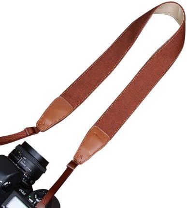 Chocolate Denim/Leather Universal Camera Shoulder Neck Strap DSLR SLR 7173
