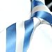The Tie Cravate Company Quality - Cravate en Soie tissée Cravate14 - Bleu Ciel- Block - Rayé