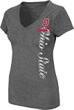 Ohio State Buckeyes Women's Charcoal Escape Dual Blend V-Neck T-Shirt