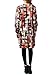 82 Days Women'S Poly Span Open Front Kimono Style Long Cardigan - Print