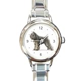 Bouvier Round Italian Charm Dog Watch