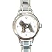 Bouvier Round Italian Charm Dog Watch