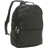 Le Donne Leather Computer Back Pack Black thumbnail