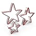 FASAKA 3pcs Stainless Steel Star Cookie Cutters Set,Food Grade Large & Mini Star Cookie Cutter for Pressing cookie,sandwich and bread