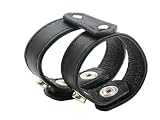 M2m Cock Ring, Double, Leather And Leather, Black