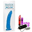 Pipedream Products Basix Rubber Works - Slim 7 Inch with Suction Cup Blue Adult Sex Toy Kit