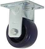 RWM Casters 45 Series Plate Caster, Rigid, Urethane on Polypropylene Wheel