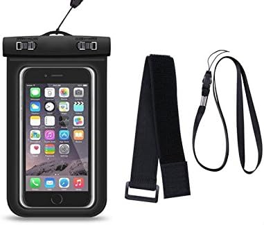 Damcn Universal Waterproof Case,Cell Phone Dry Bag Pouch for Apple iPhone 6S 6,6S Plus,5S 7/Samsung Galaxy S7/S6 Note 5/HTC/Sony Nokia Motorola(black 3-6.3inch)