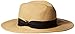 NYFASHION101 Lightweight Solid Color Panama Fedora Sun Hat, Dk NAT/Black
