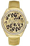 Image of Guess 25th Bling Stone Set Gold Leather Strap Watch