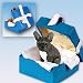 French Bulldog Blue Gift Box Dog Ornament