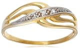 9ct Yellow Gold AMR311852 Ladies 0.015ct Diamond Band Ring