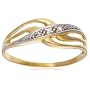9ct Yellow Gold AMR311852 Ladies 0.015ct Diamond Band Ring
