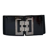 Rhinestone Buckle Wide Elastic Plus Size Belt
