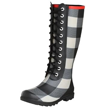Chooka Women's Buffalo Bone Lace-up Rain Boot