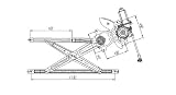 Toyota Sienna Power (G) Front Left Window Regulator Assembly TYC 660096