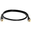 3 ft RG6 75Ohm Quad Shield CL2 Coaxial F Type Cable - Black