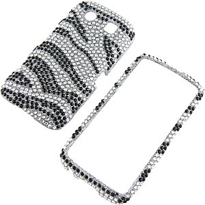 Rhinestones Protector Case for BlackBerry Torch 9850 9860, Zebra Full Diamond